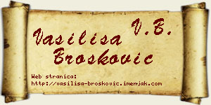 Vasilisa Brošković vizit kartica
